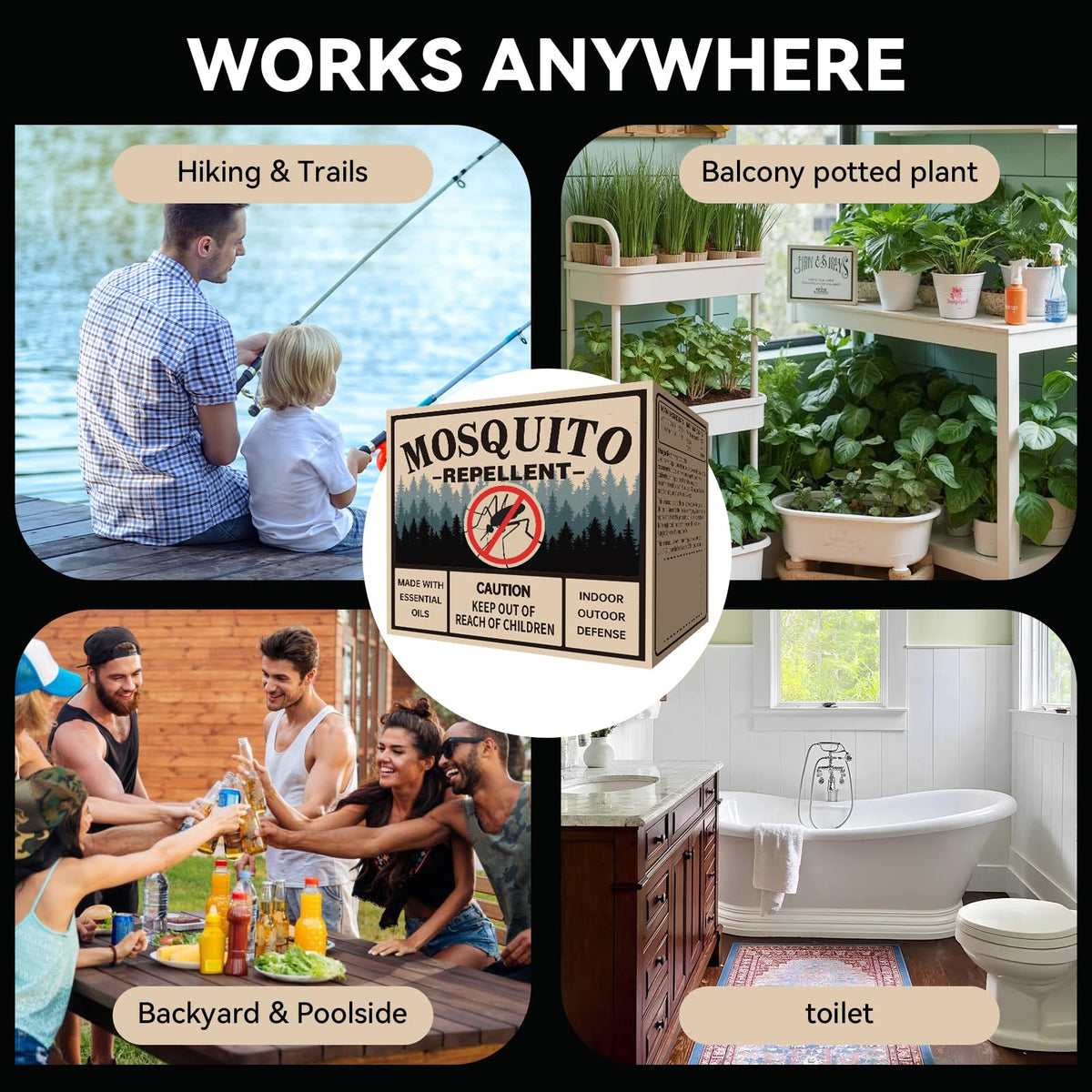 Mosquito Repellent 36 Balls – Mosquito Repellent Outdoor Patio & Indoor