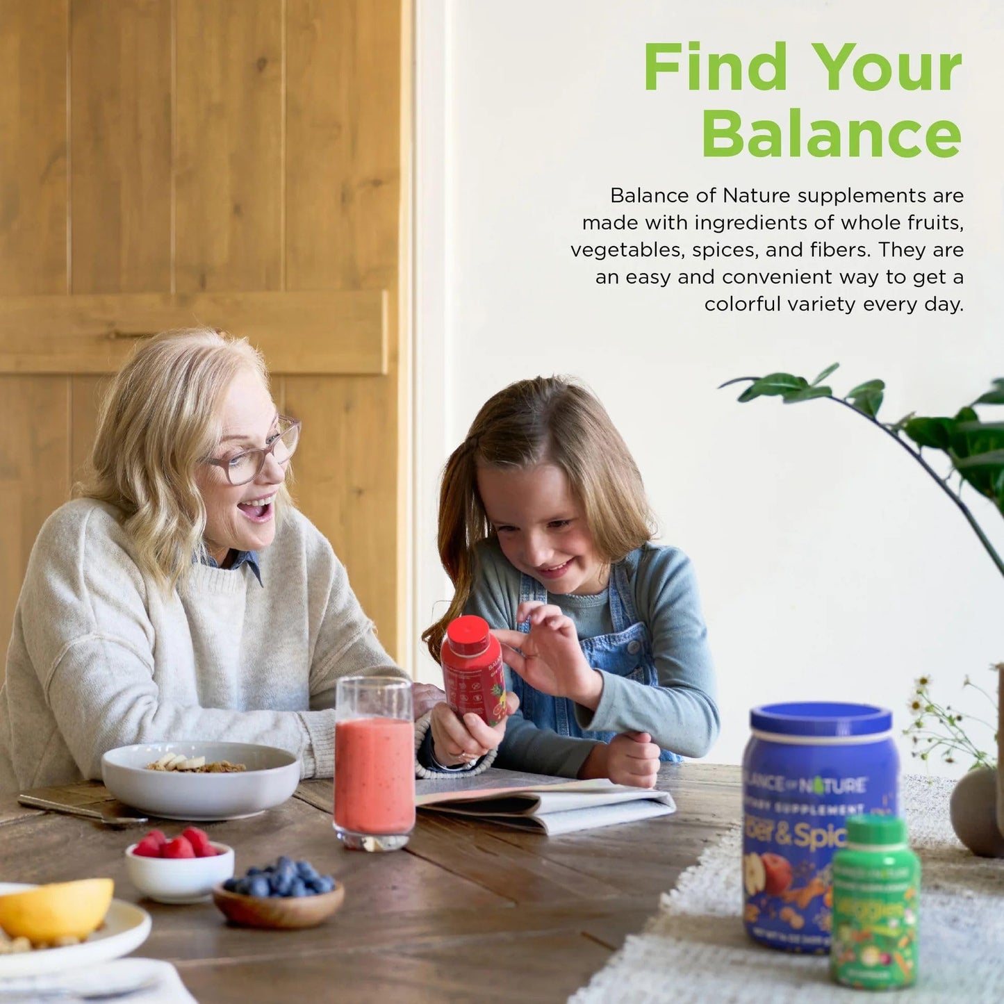 Balance of Nature Whole Food Supplement, Fruit & Veggies, 60 Servings