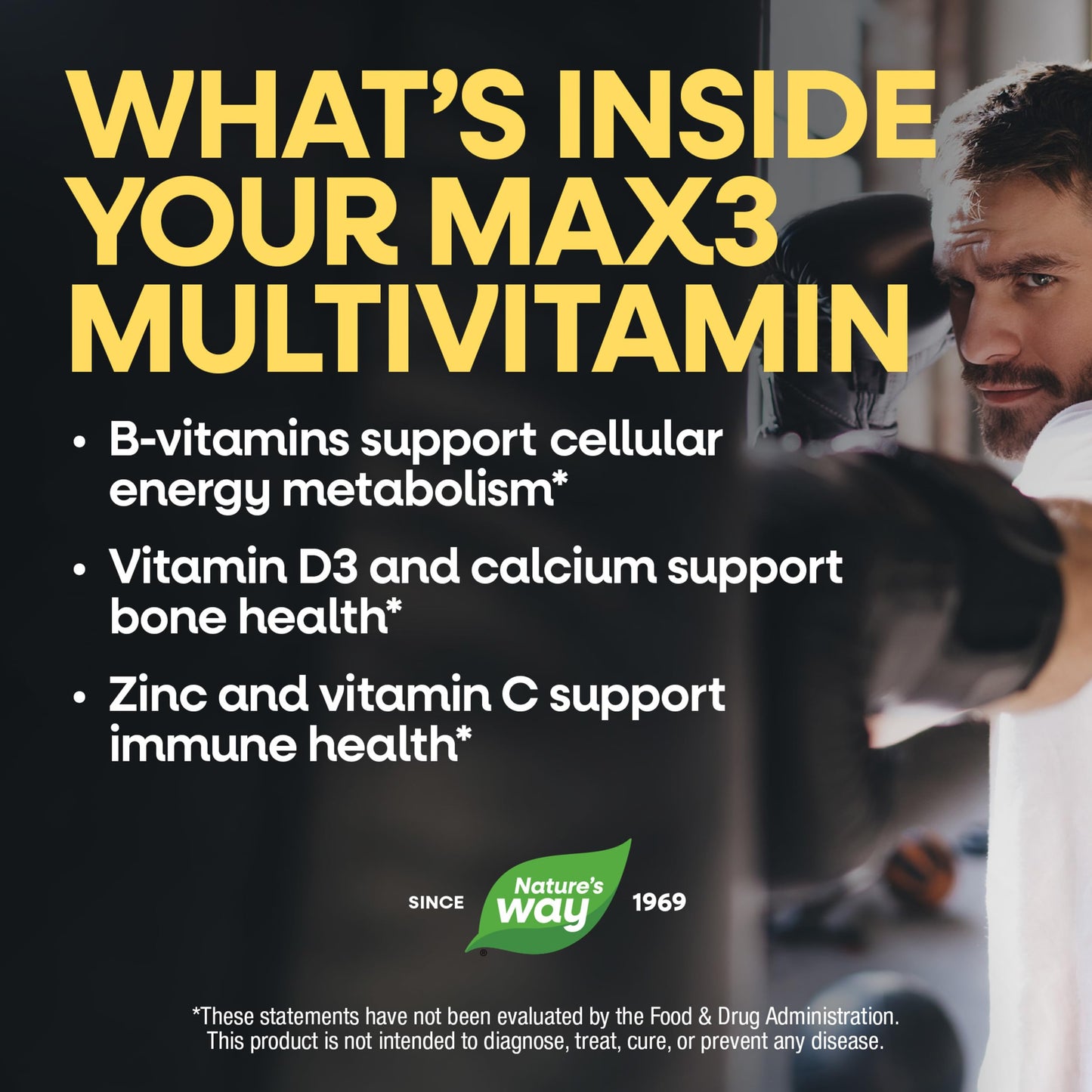 Nature's Way Alive! Men’s Max3 Potency Daily Multivitamin, 90 Tablets