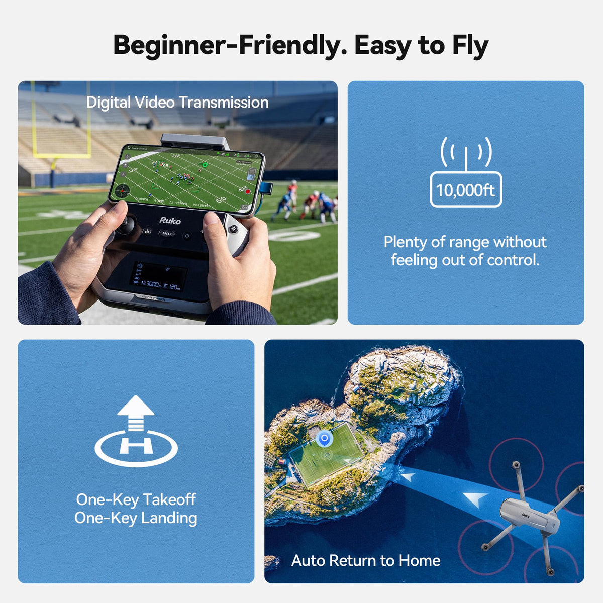 Ruko F11PRO 2 Drone with 6K Camera for Adults, 4K/30fps Video, Ideal Gift
