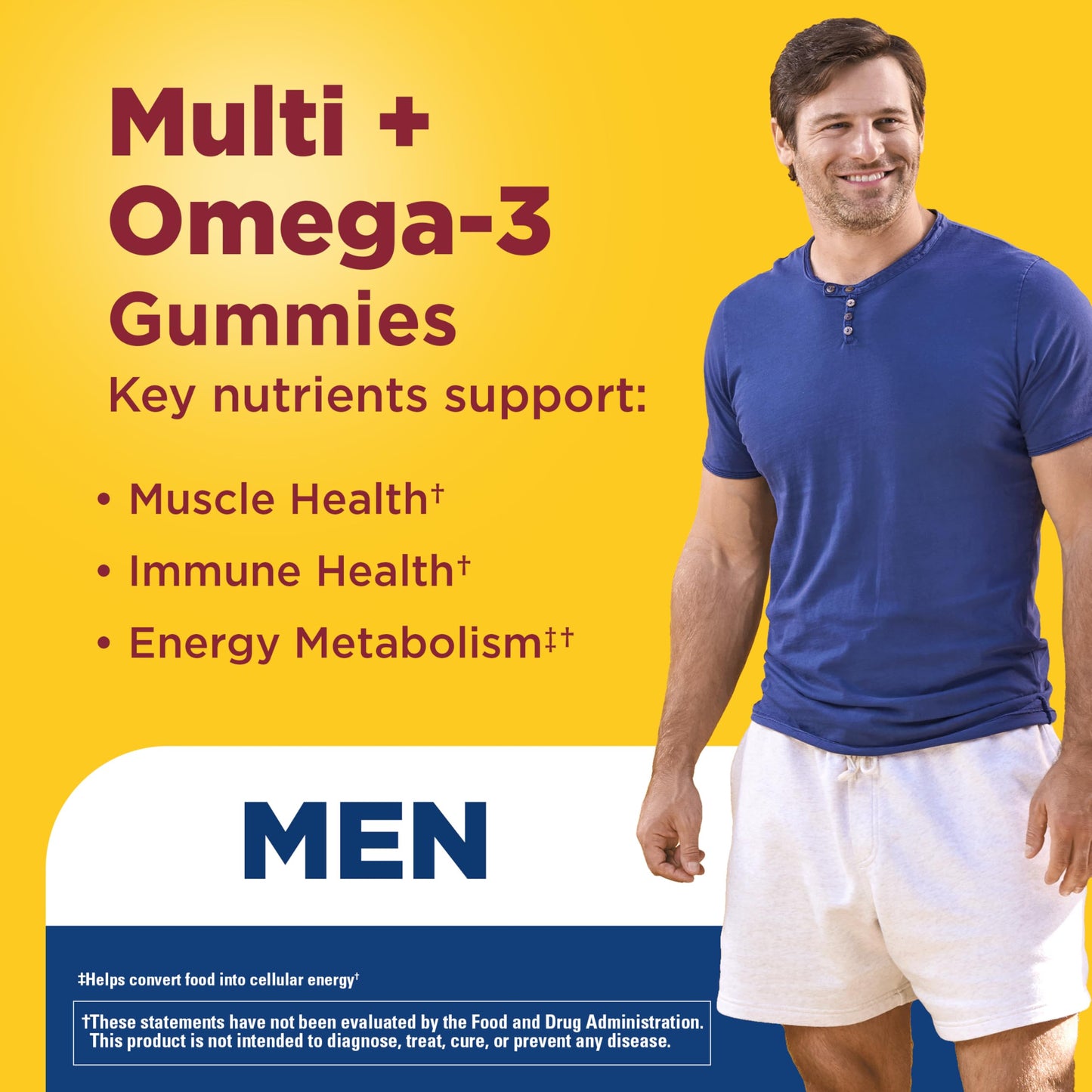 Nature Made Mens Multivitamin Gummies with Omega-3, 150 Count