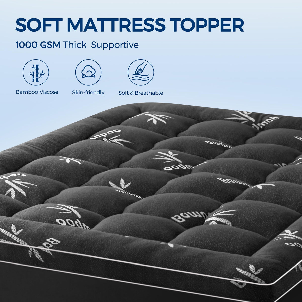 SakuraHome Twin XL Mattress Topper,Extra Thick Pillow Top Mattress Pad
