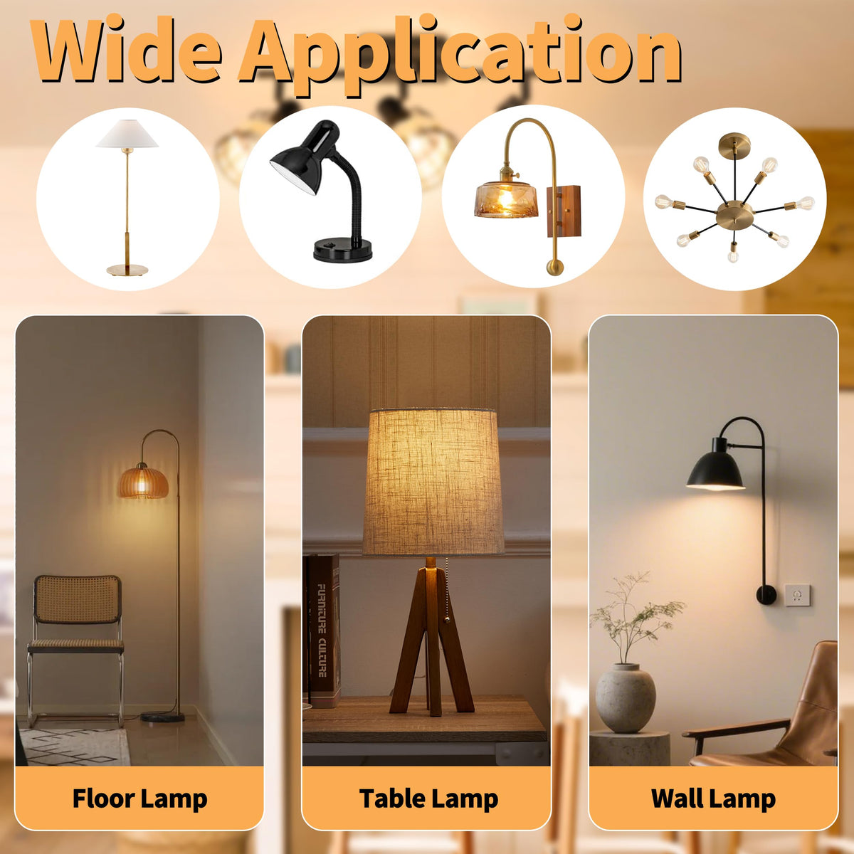 Warm Incandescent Light Bulbs 60 Watt,A19/A60 Vintage Style Edison Bulbs E26,Soft Yellow Light Bulbs,Amber Bulbs,Retro Light Bulb Old Fashioned,Halogen Dimmable Edison Bulb Squirrel Cage 12 Pack