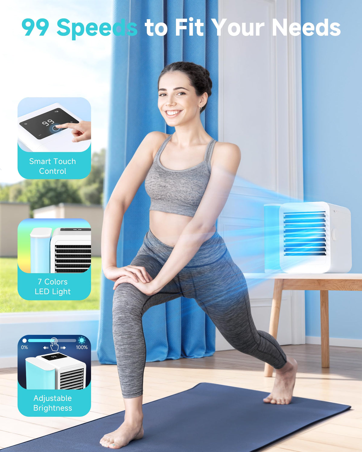 DRAWLEY Portable Air Conditioners Fan: Air Conditioner, Ac Unit