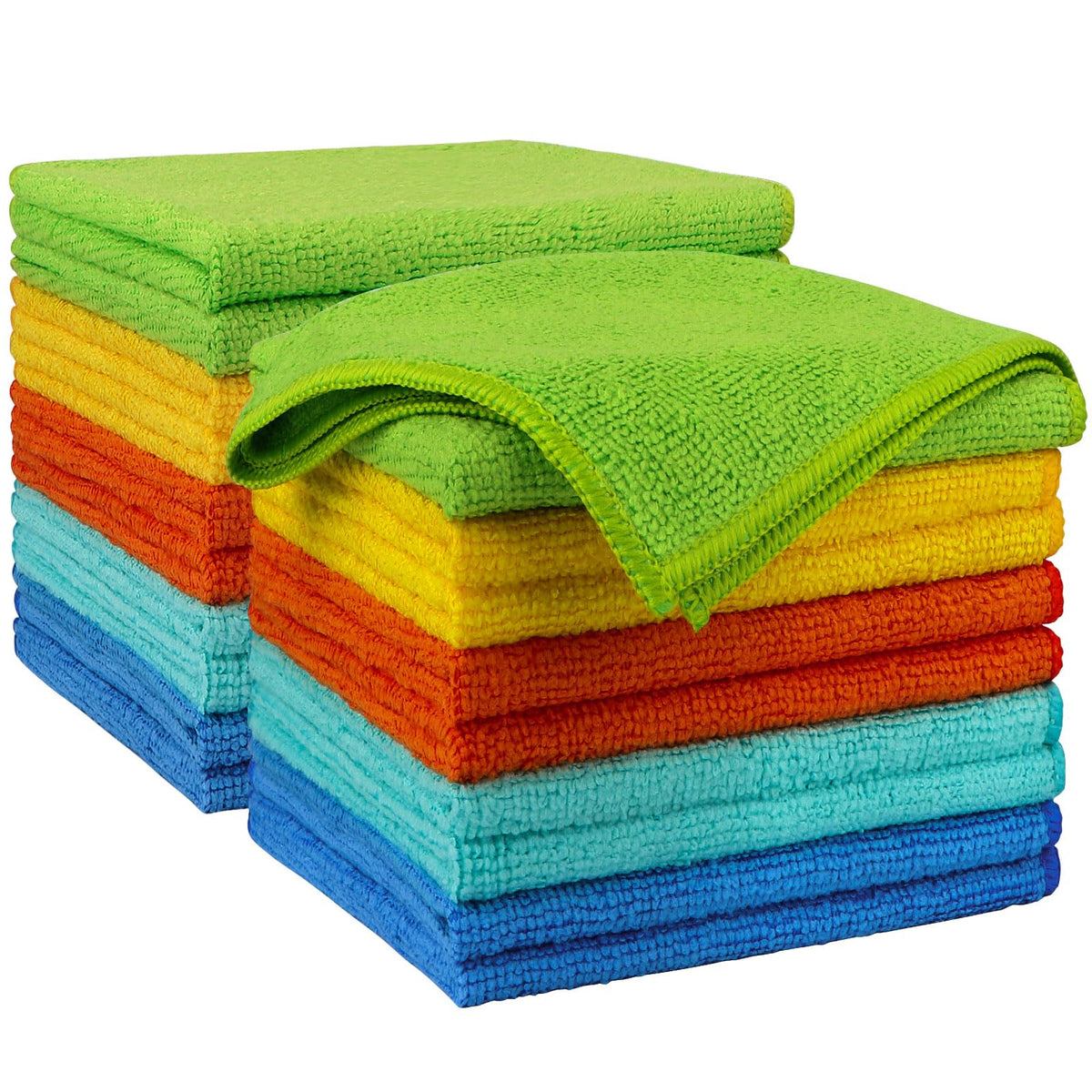 AIDEA Microfiber Cleaning Cloth 20PK, Microfiber Towels for Cars 12"×12"