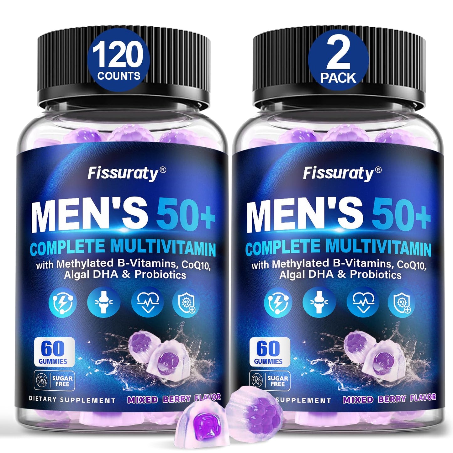 Multivitamin Gummies for Men 50+ - Sugar Free Methylated Multivitamin Gummy