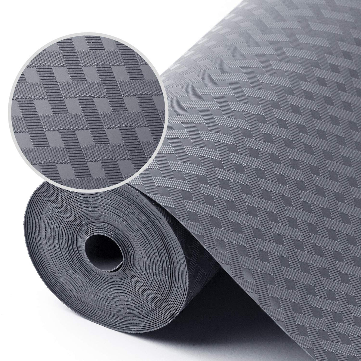 StaHom Shelf Liners for Kitchen Cabinets Non Adhensive,Gray 11.8"× 59"