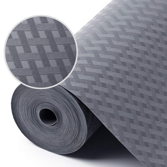 StaHom Shelf Liners for Kitchen Cabinets Non Adhensive,Gray 11.8"× 59"