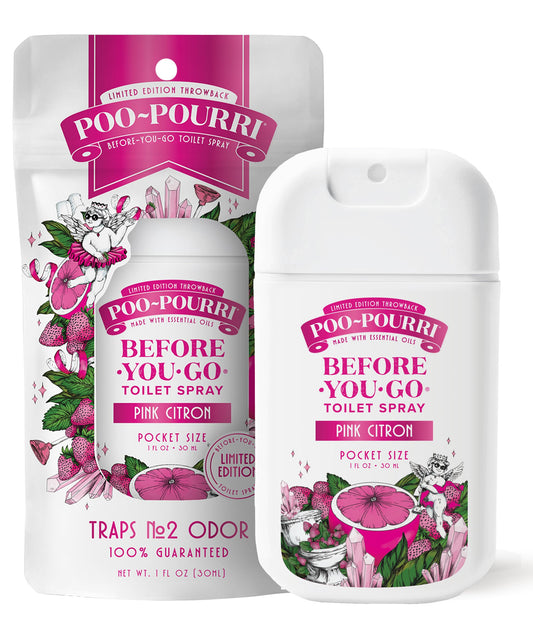 Poo-Pourri Before-You-Go Pocket Toilet Spray, Pink Citron, 1 Fl Oz