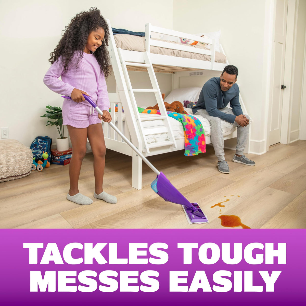 Swiffer WetJet Hardwood and Floor Spray Mop Cleaner Starter Kit, Includes: 1 Power Mop, 10 Pads, Cleaning Solution, Batteries
