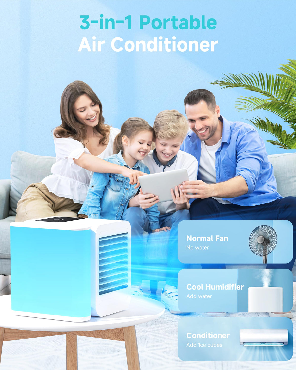 DRAWLEY Portable Air Conditioners Fan: Air Conditioner, Ac Unit