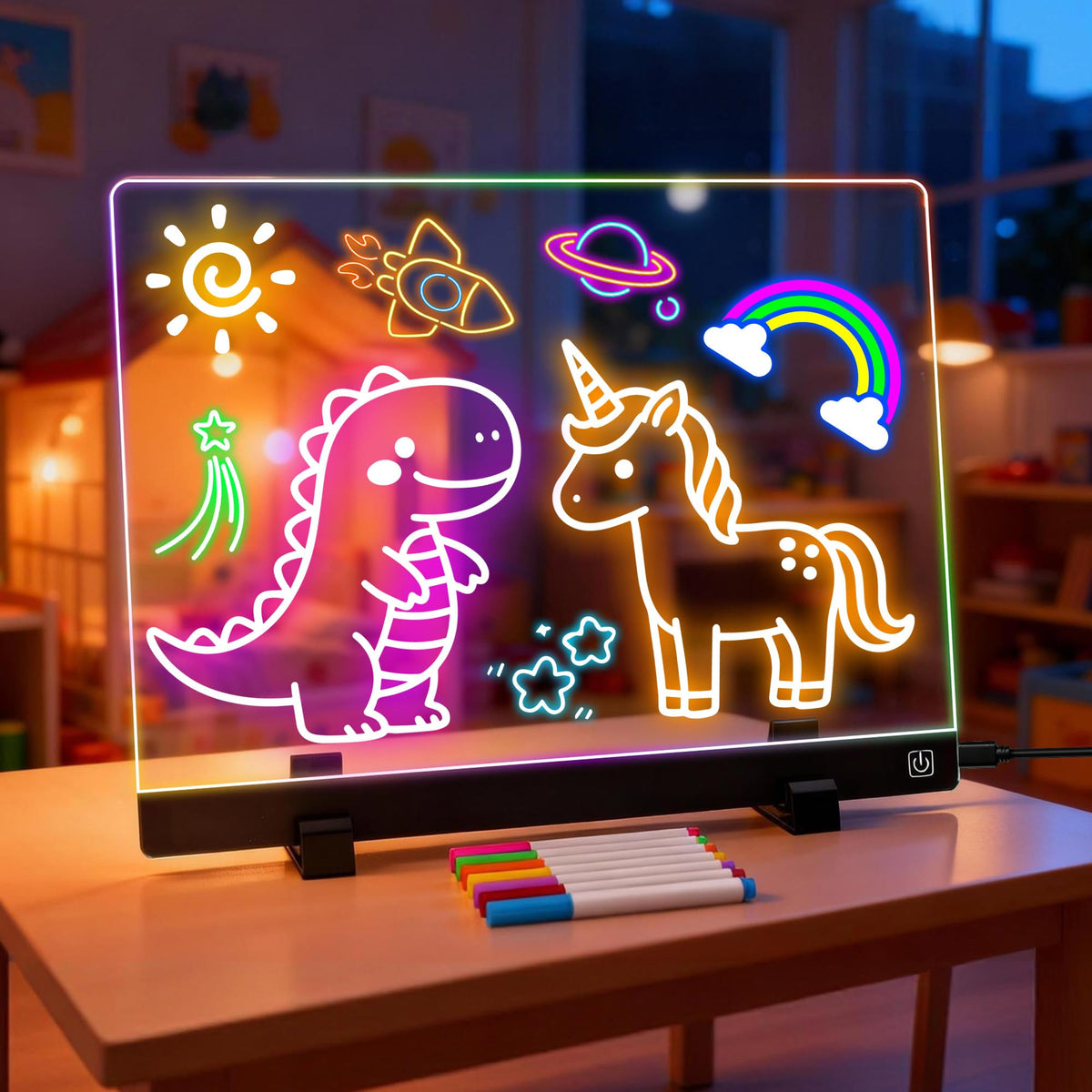 16-Inch LED Drawing Board for Kids Party Supplies Crafts for Kids Ages 4-8