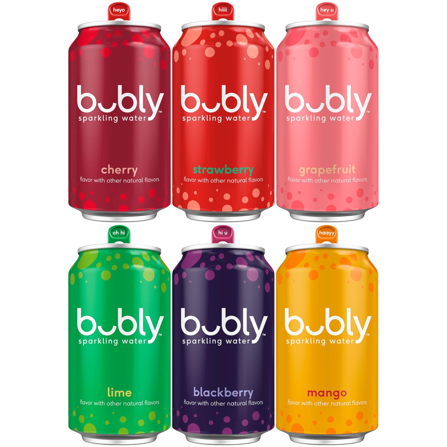 bubly Sparkling Water, 6 Flavor Variety Pack, 12 Fl Oz Cans (Pack of 18)