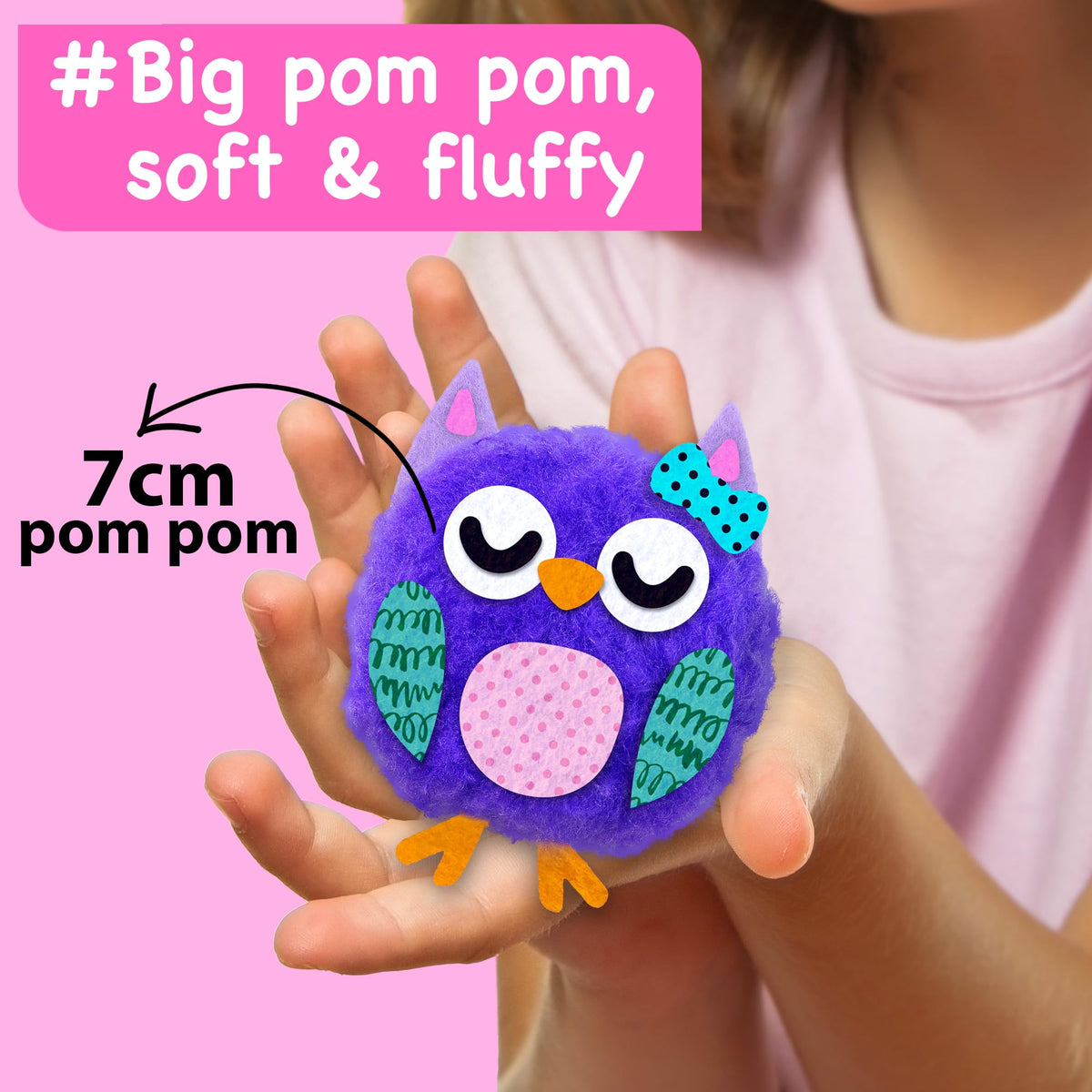 EZCRA Pom Pom Craft Kit - 10-in-1 Unicorn and Animal DIY Set