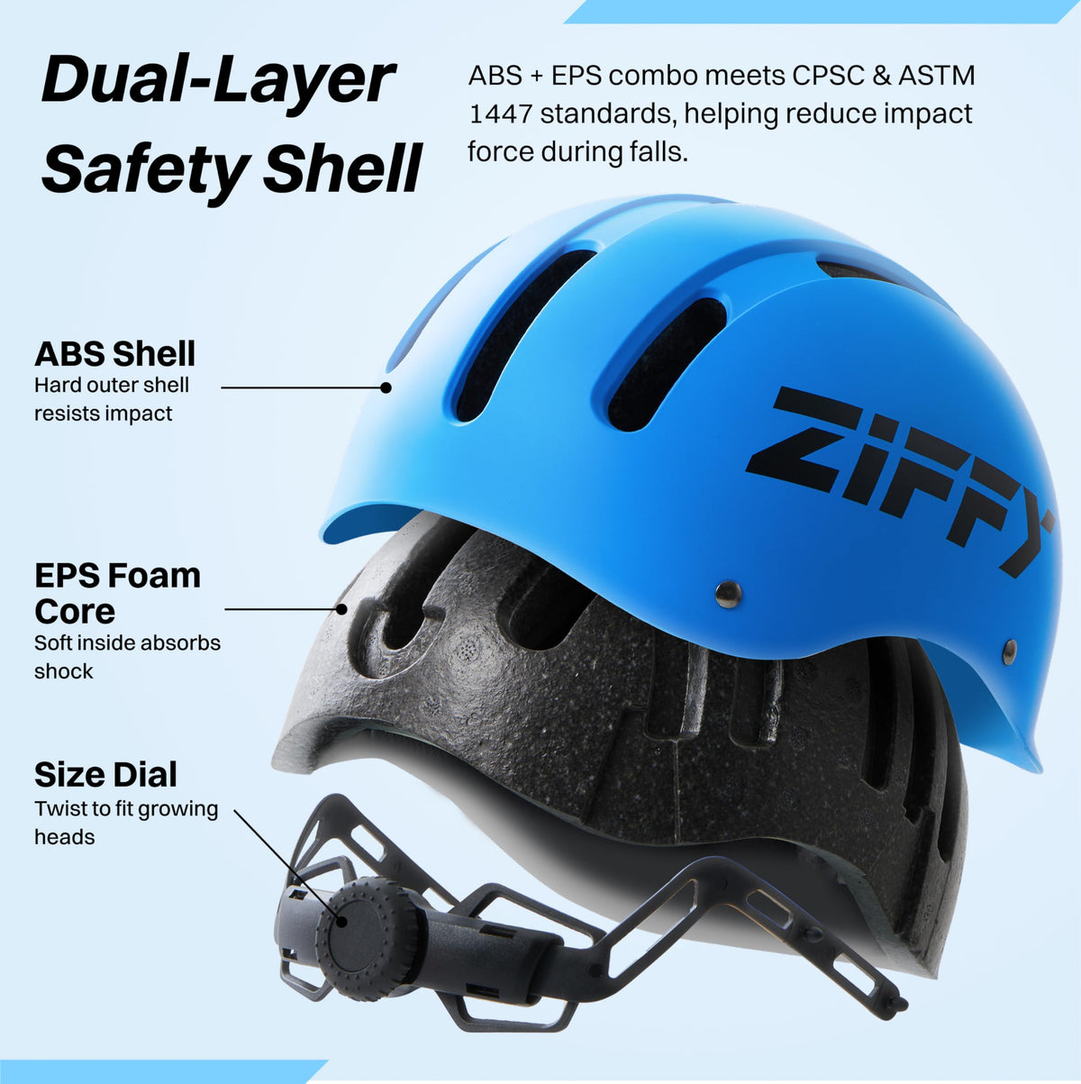 JOVA ZIFFY Kids Bike Helmet, Adjustable, Lightweight, Safety Certified Scooter Helmet for Boys & Girls with Washable Inner Lining, 2 Sizes, 4 Colors