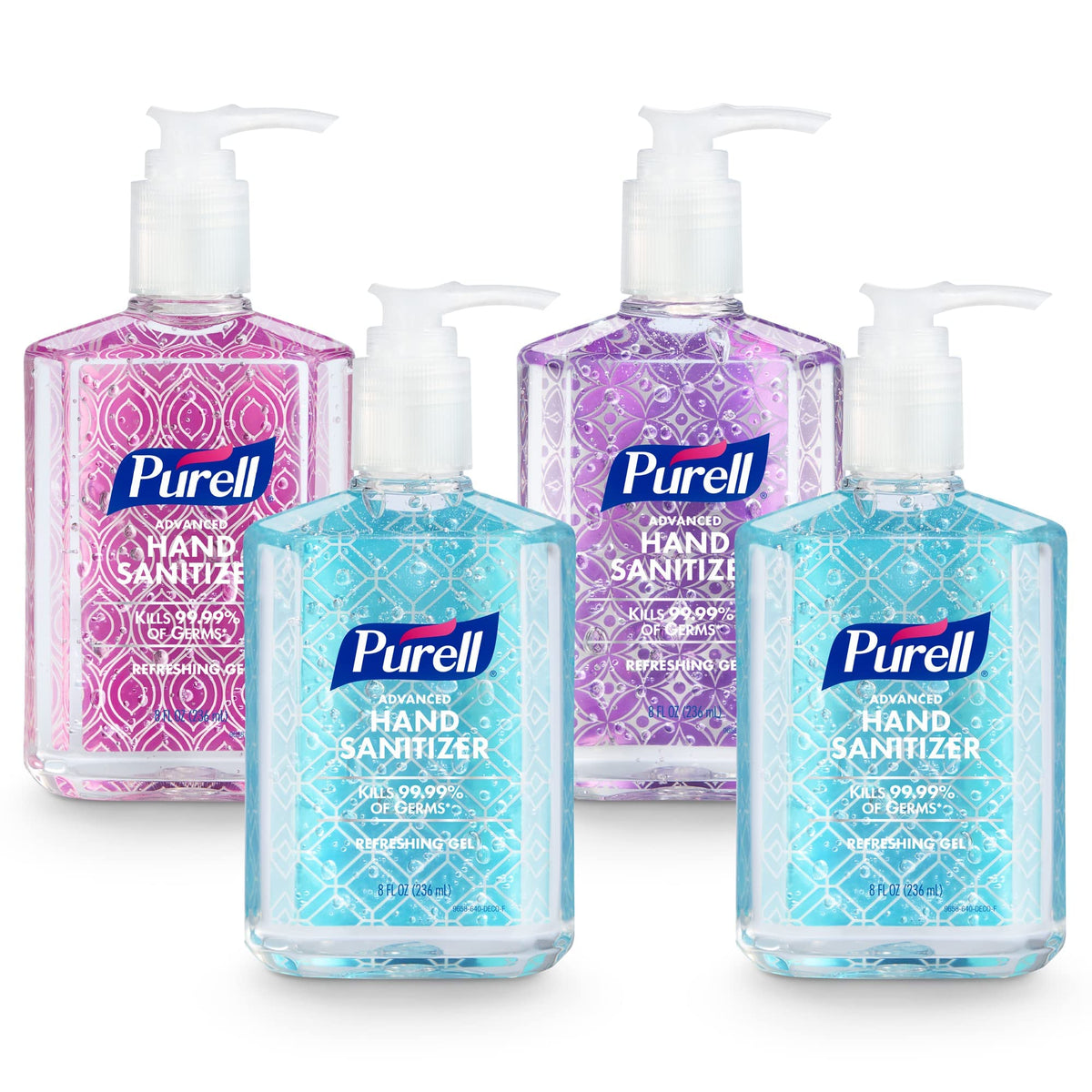 Purell Hand Sanitizer Gel Design Series Bottle 4ct x 8fl oz- 9652-06-ECDECO