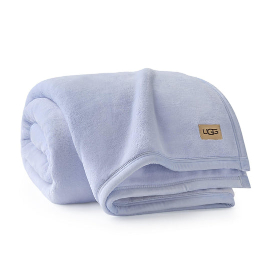 UGG Coco Throw Blanket, Soft Luxury Fleece for Sofa, 50" x 70", Lavender