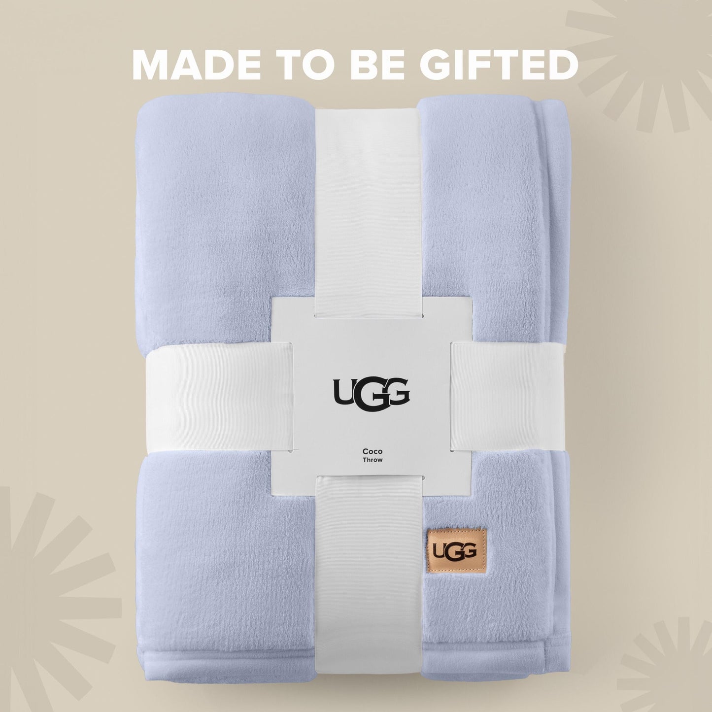 UGG Coco Throw Blanket, Soft Luxury Fleece for Sofa, 50" x 70", Lavender