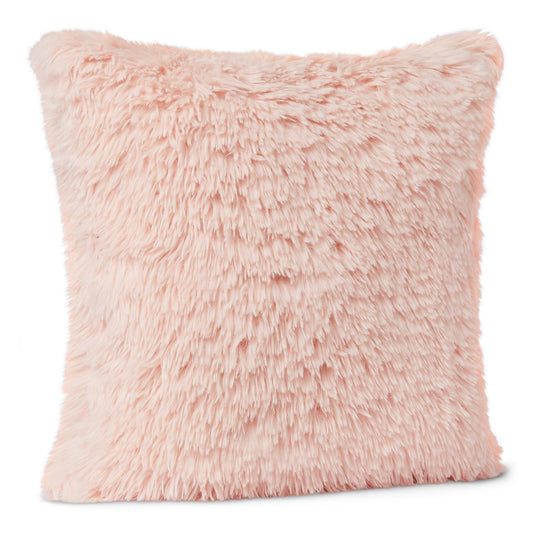 Amazon Basics Kids Plush Square Pillow, Soft Pink Room Décor, Ideal for Decor, Play, or Nap Time