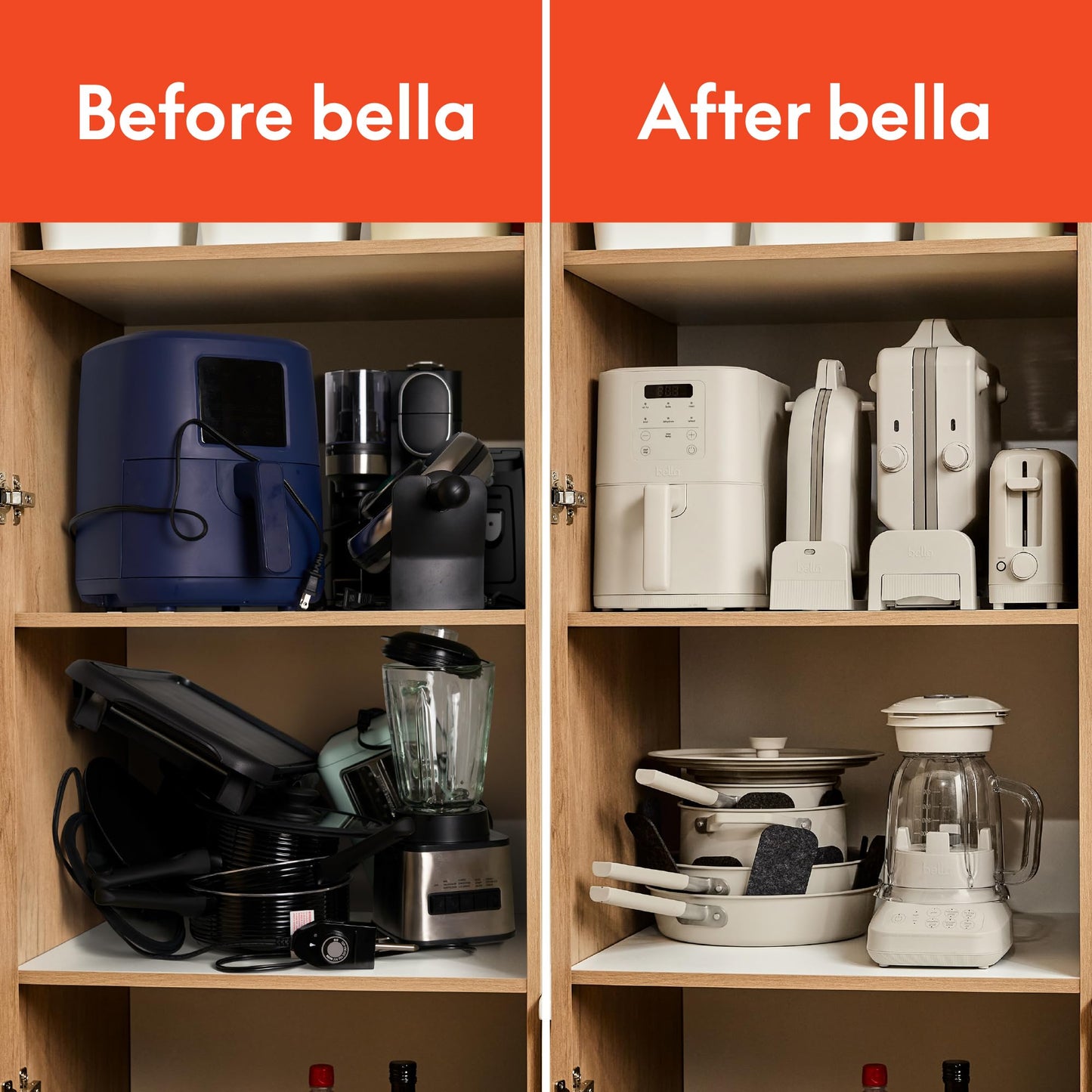 bella Fits-Anywhere™ 2-Slice Slim Toaster, Long Slot & Extra Wide, Oatmilk
