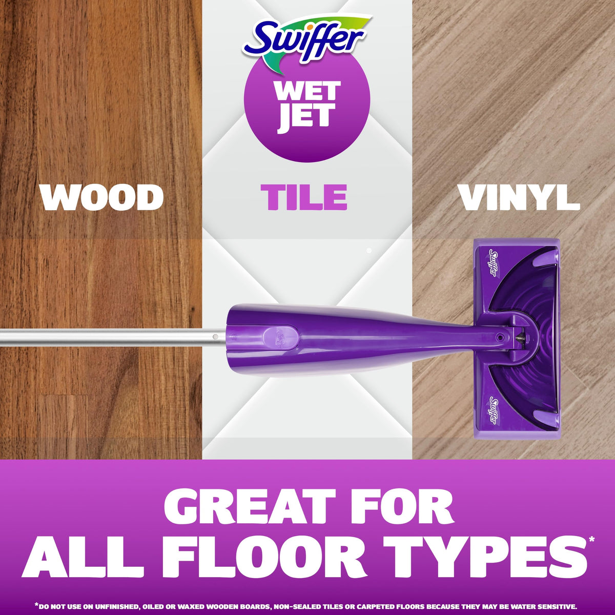 Swiffer WetJet Hardwood and Floor Spray Mop Cleaner Starter Kit, Includes: 1 Power Mop, 10 Pads, Cleaning Solution, Batteries