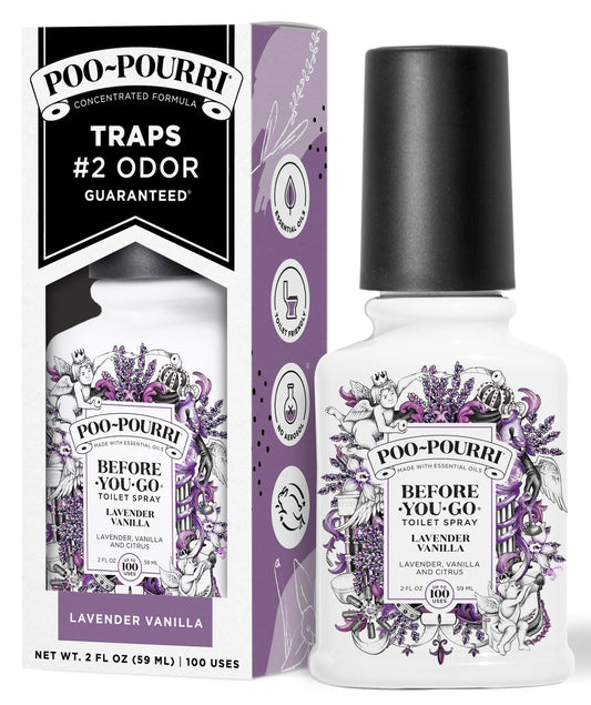 Poo-Pourri Before-You-Go Toilet Spray, Lavender Vanilla, 2 Fl Oz