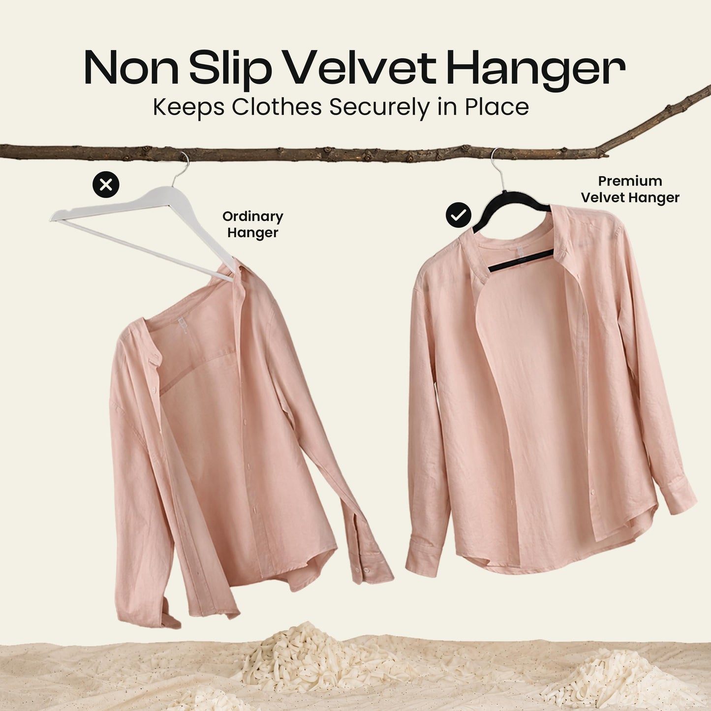 Utopia Home Velvet Hangers, Black, 50 Pack