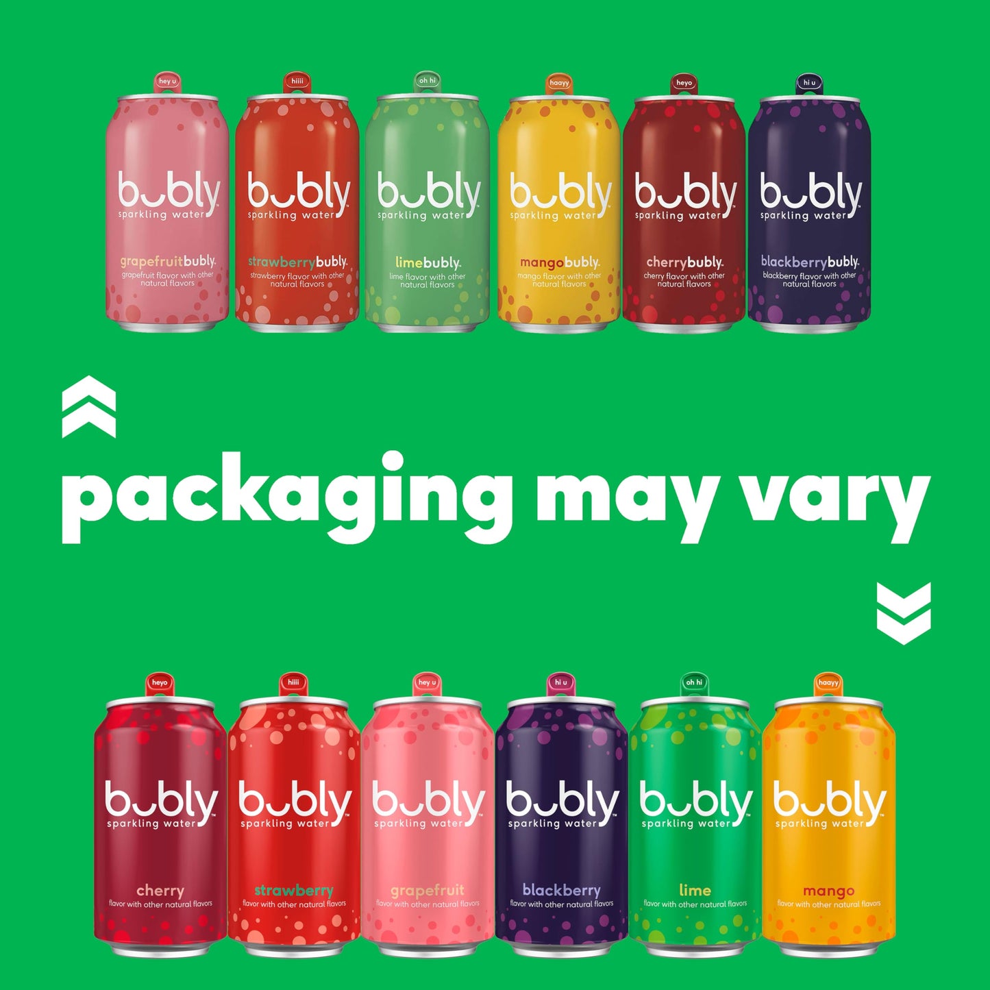 bubly Sparkling Water, 6 Flavor Variety Pack, 12 Fl Oz Cans (Pack of 18)