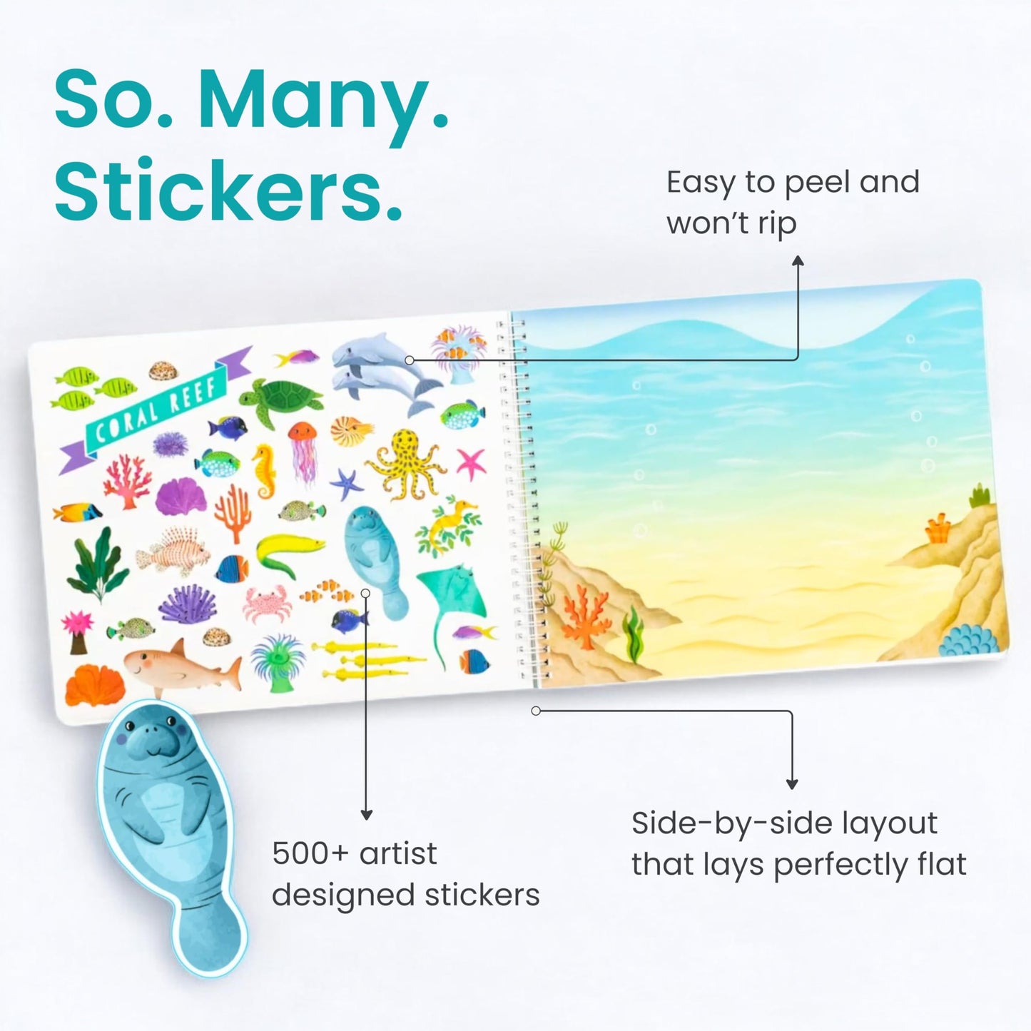 Cupkin Animal Habitats Coloring & Sticker Activity Book | 500+ Stickers