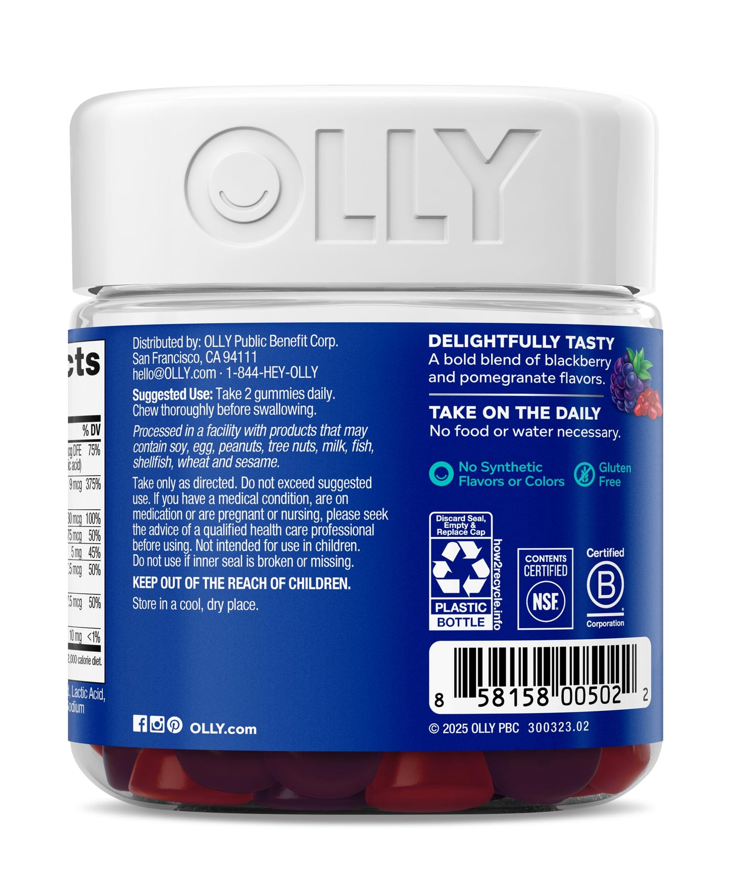 OLLY Men's Multivitamin Gummy, Supports Overall Wellness,* - 90 Count