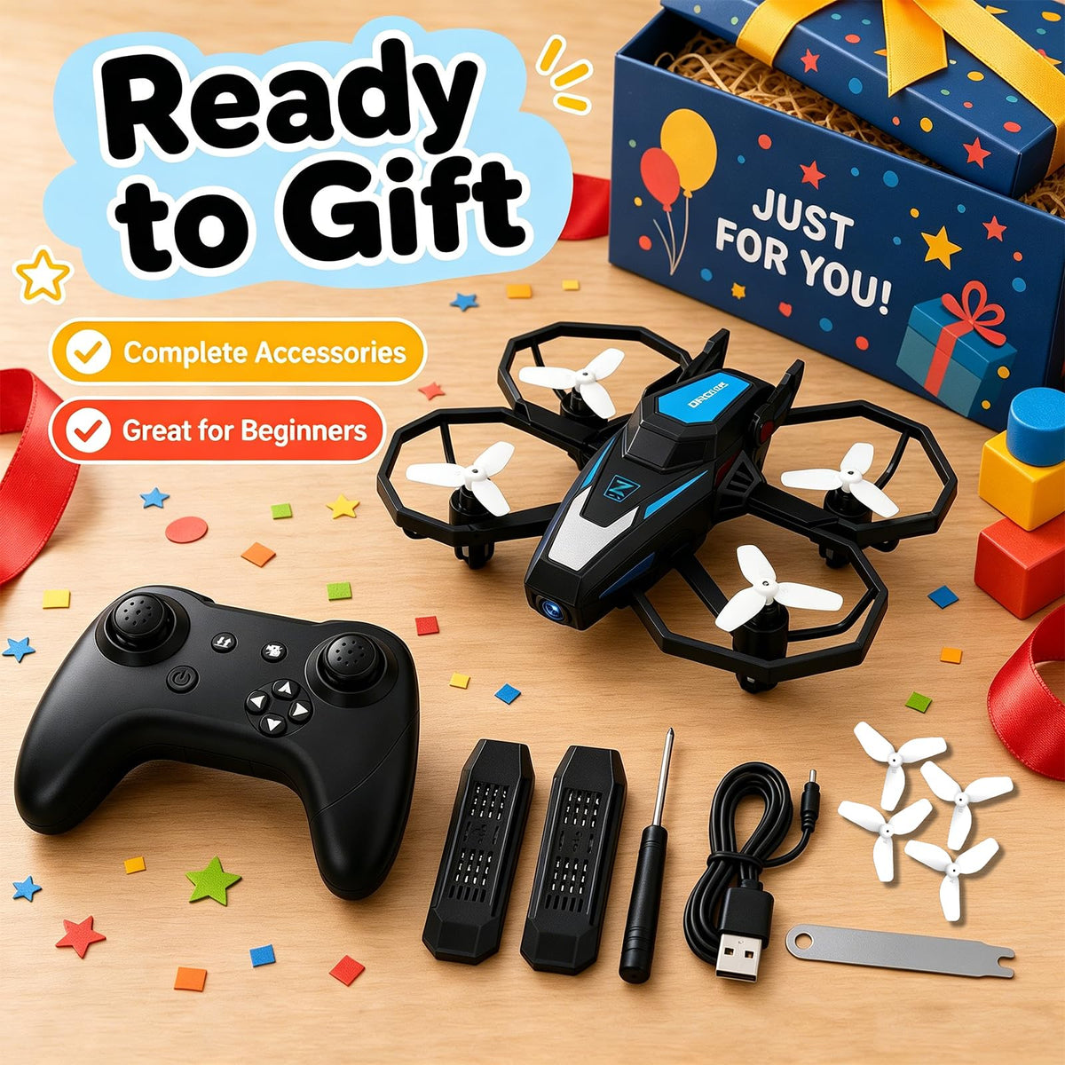 Drones for Kids with 1080P Camera，Remote Control RC Quadcopter for Beginner