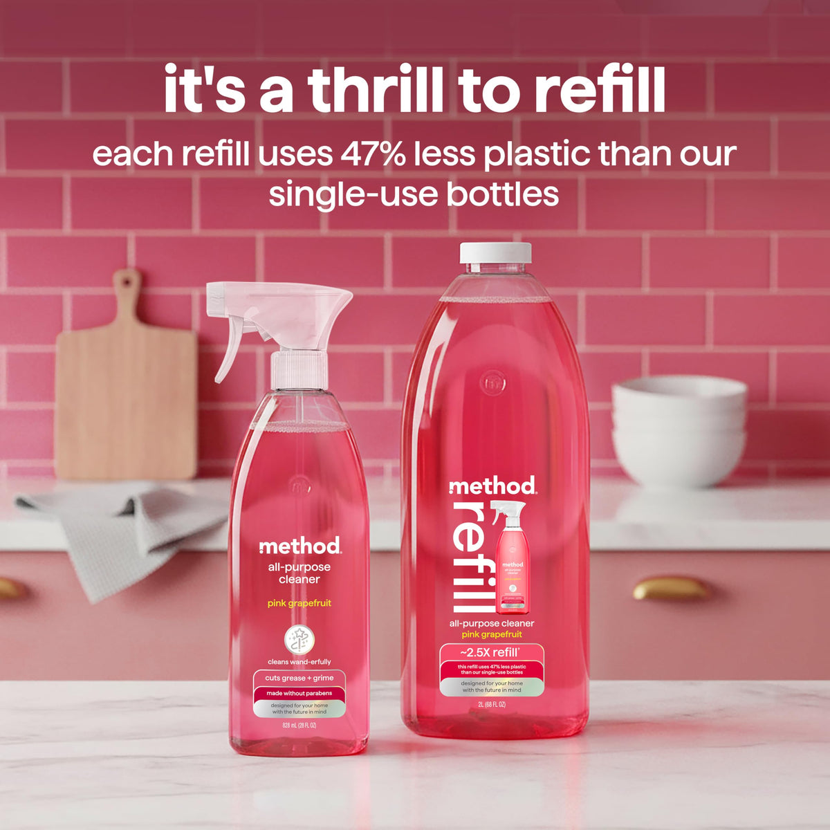 method All-Purpose Cleaner Spray, Pink Grapefruit, 28 fl oz