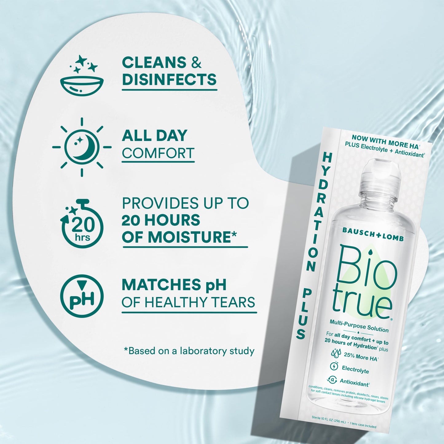 Biotrue Hydration Plus Multi-Purpose Contact Lens Solution, 10 oz 2 Pack
