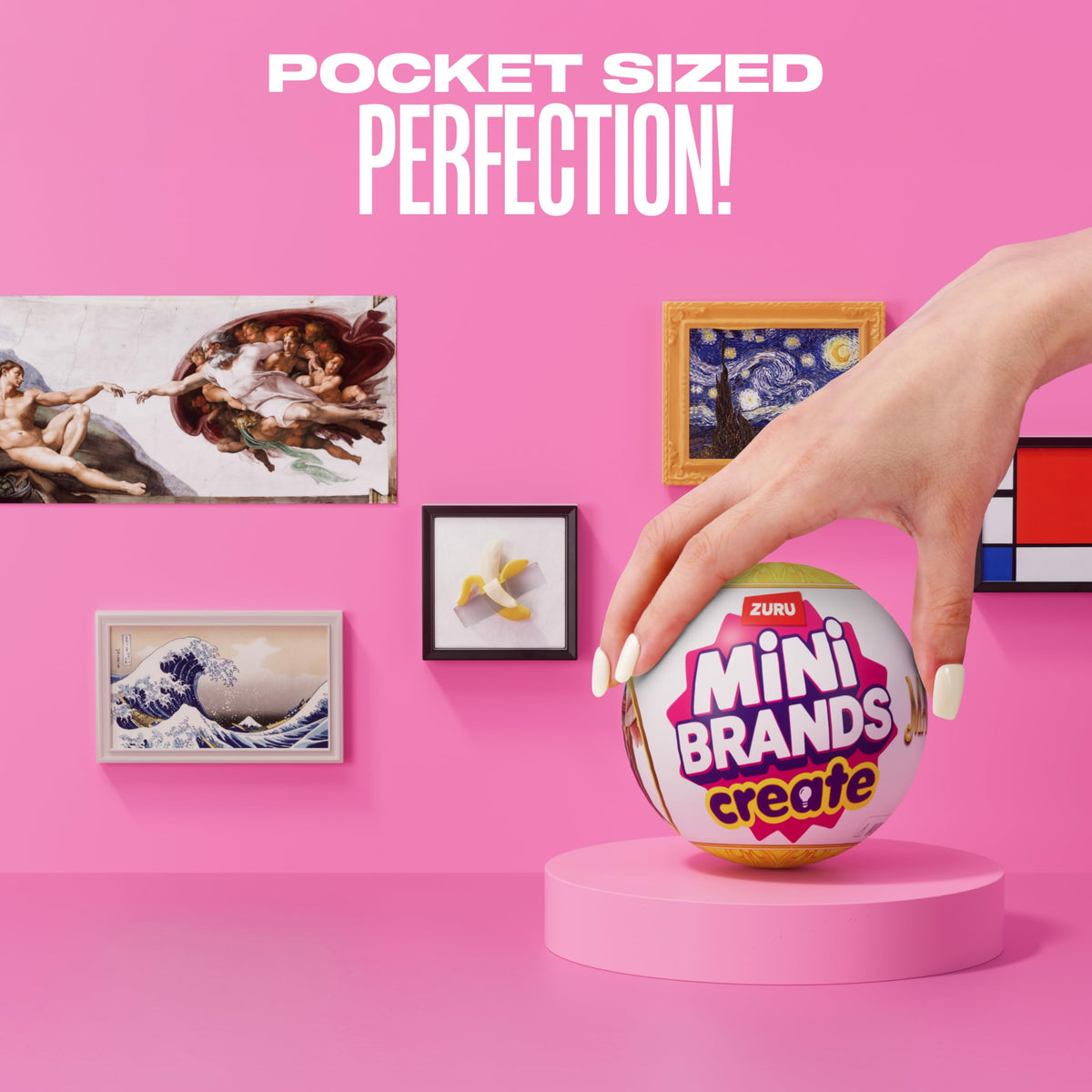 Mini Brands Create Mini Masterpieces Series 1, Capsule 2 Pack by ZURU, Real Miniature Masterpiece Creations Collectible Toy
