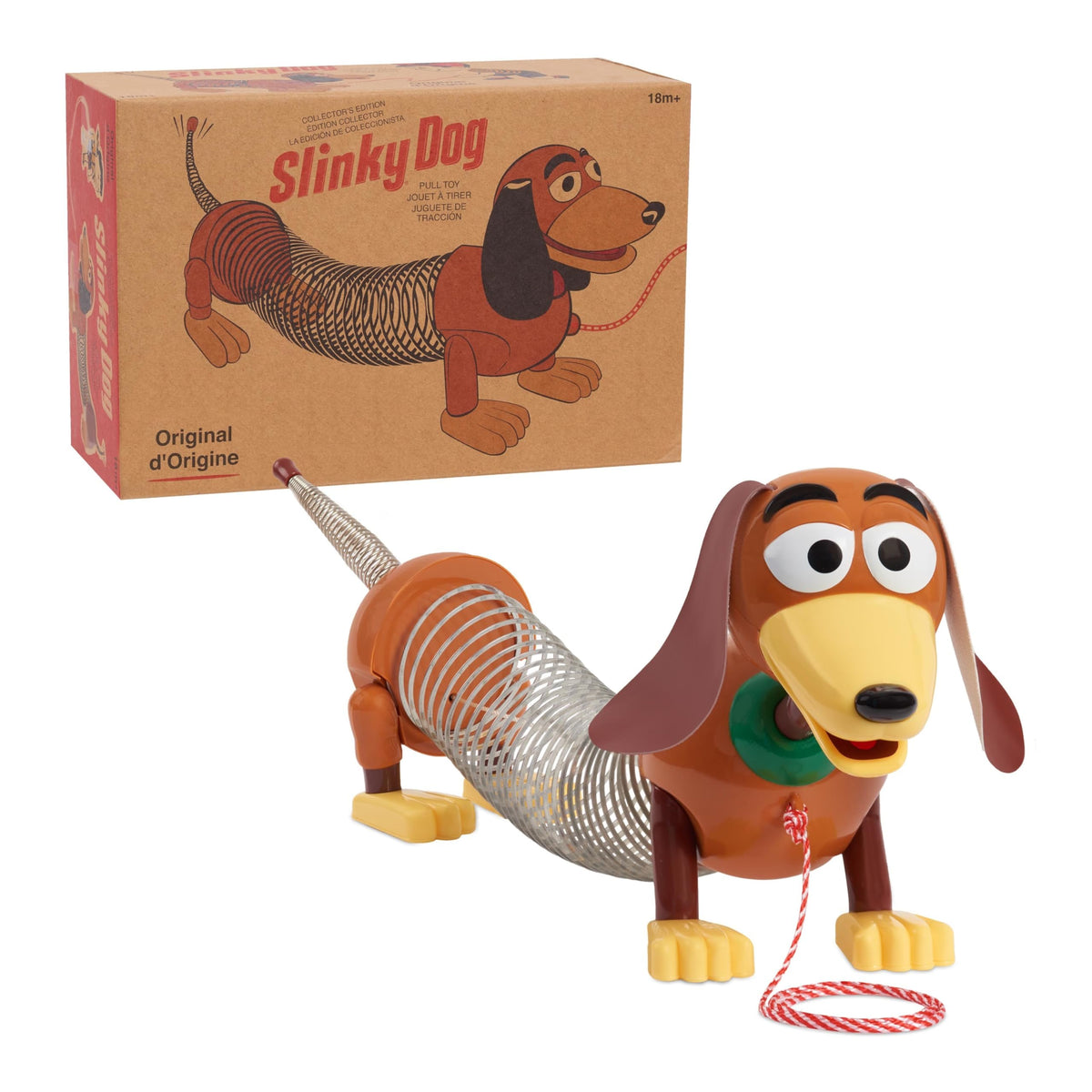 Just Play Retro Slinky Dog Pull Toy, Original Walking Spring Toy