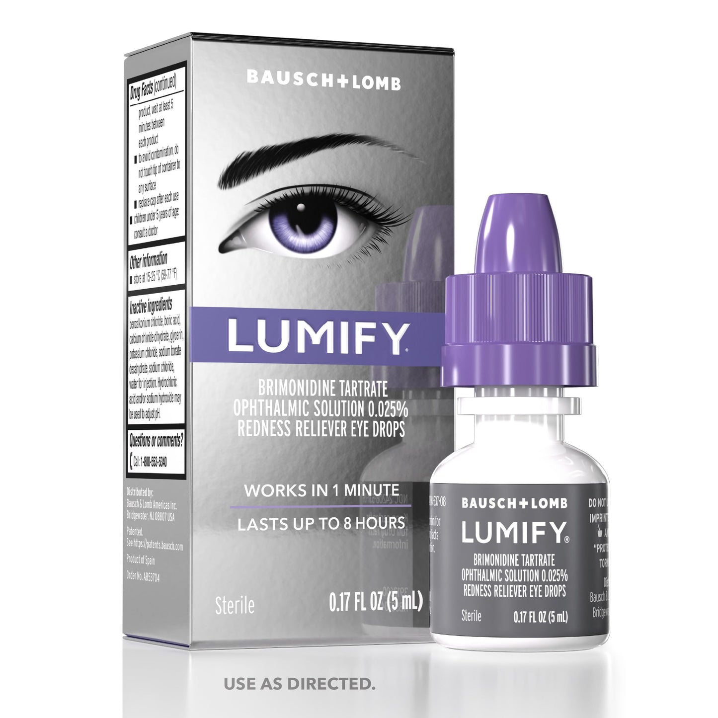 Lumify Redness Relief Eye Drops, Whiter & Brighter Looking Eyes, 0.17 oz