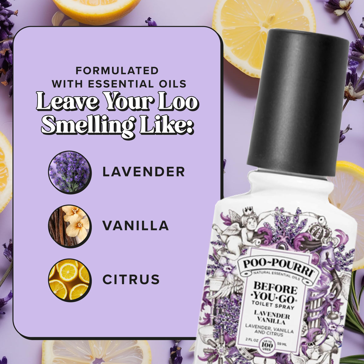 Poo-Pourri Before-You-Go Toilet Spray, Lavender Vanilla, 2 Fl Oz