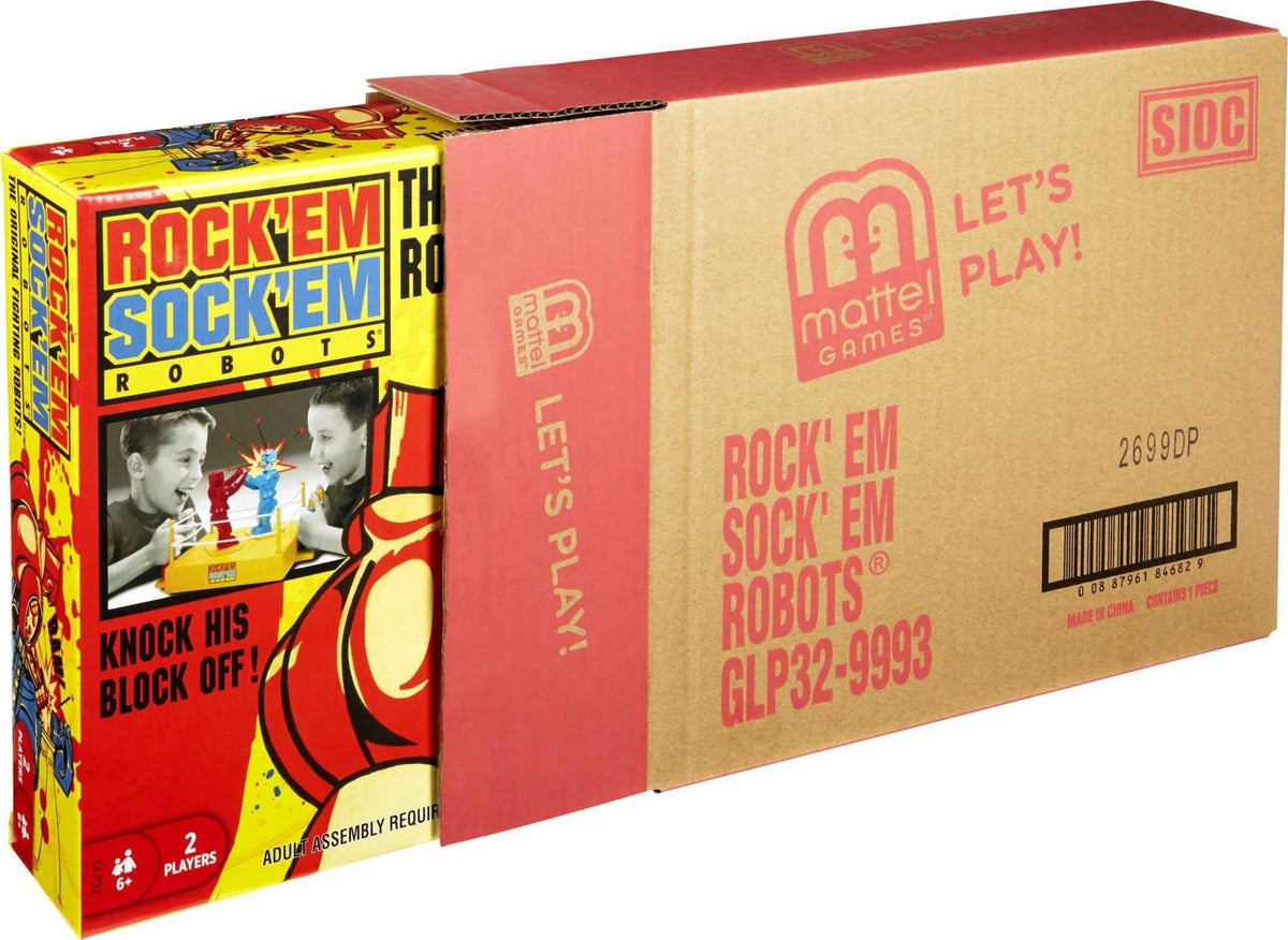 Mattel Games Rock 'Em Sock 'Em Robots Kids Game for Ages 6+