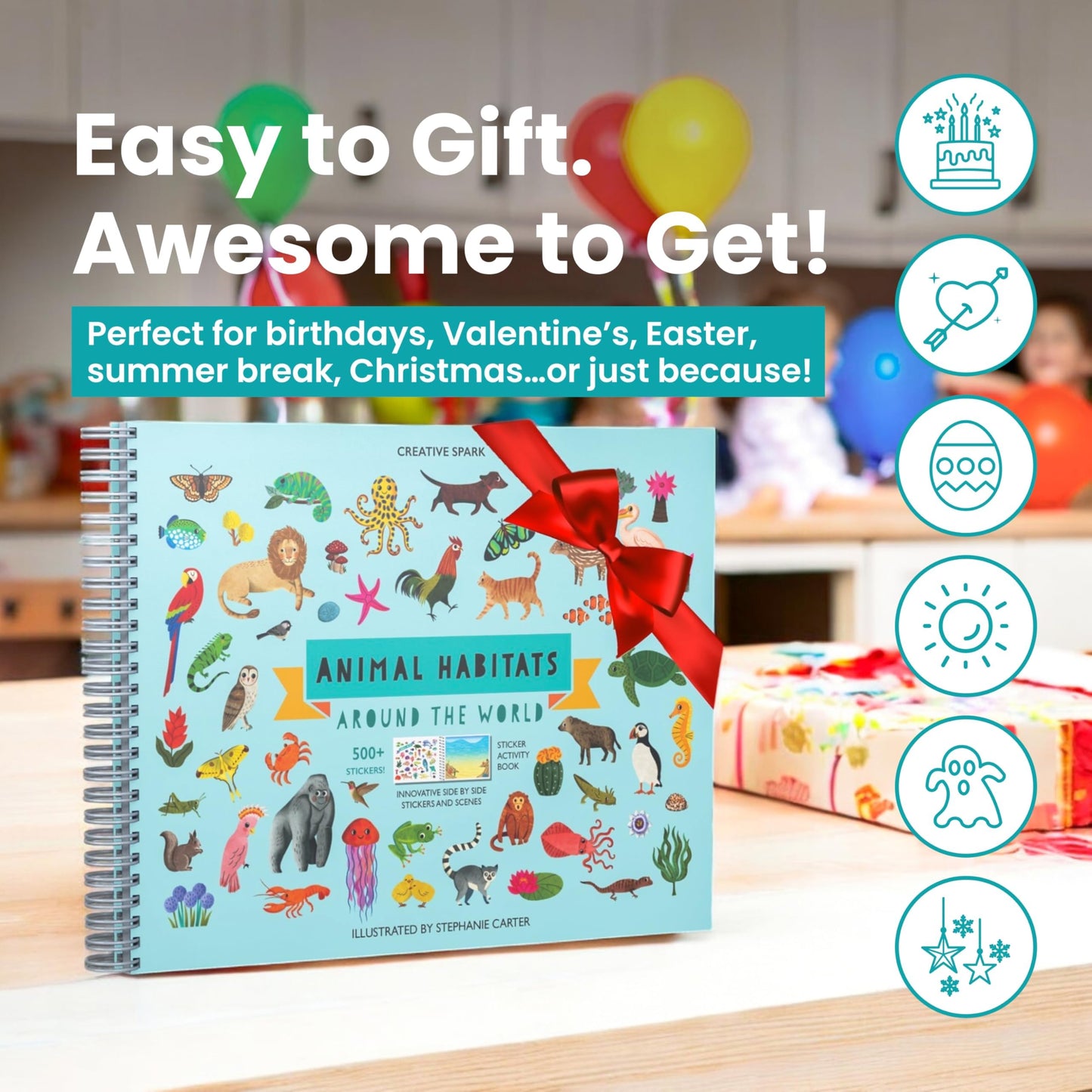 Cupkin Animal Habitats Coloring & Sticker Activity Book | 500+ Stickers