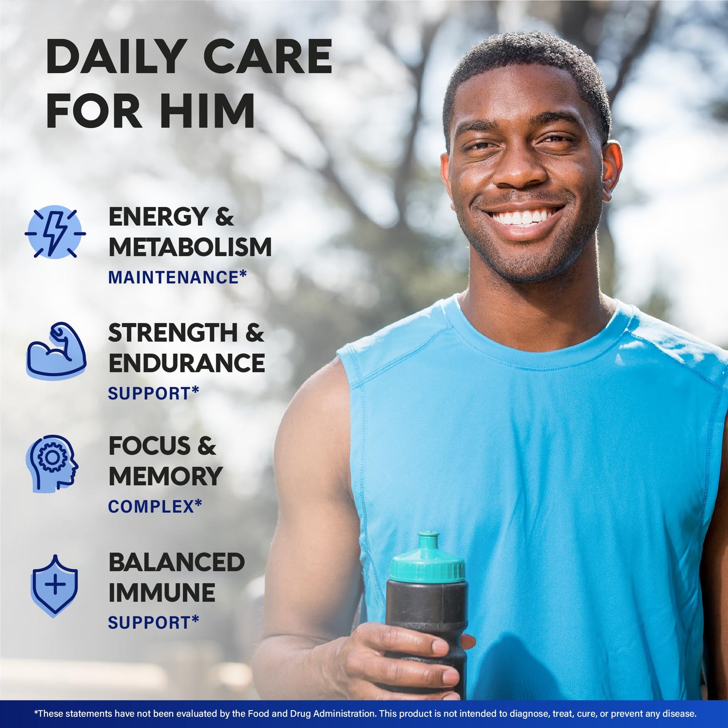 Multivitamin for Men - B-Complex & B12 | Whole Foods & Enzymes - 90 Caps