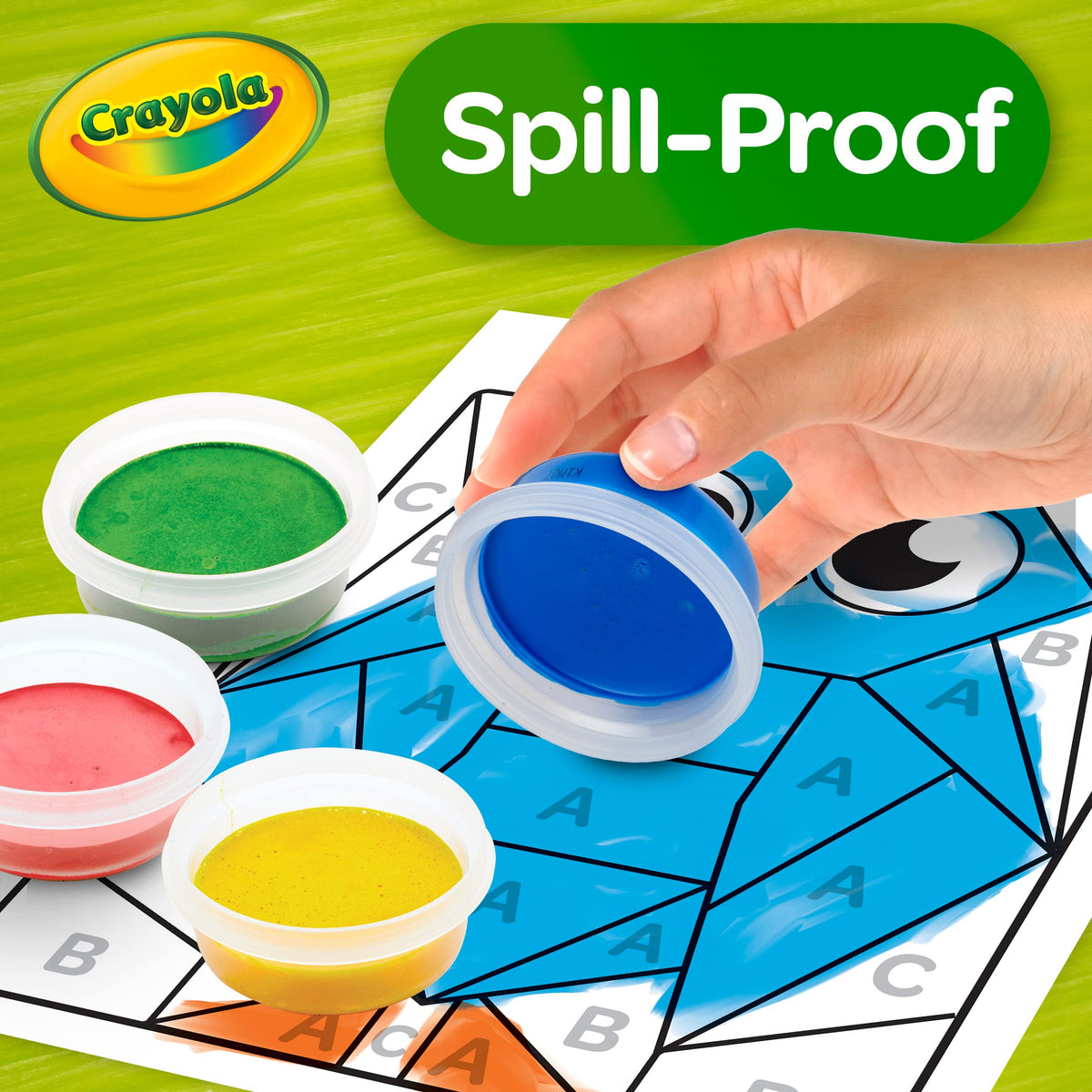 Crayola Spill Proof Paint Set (8ct), Washable Toddler Paint Kit
