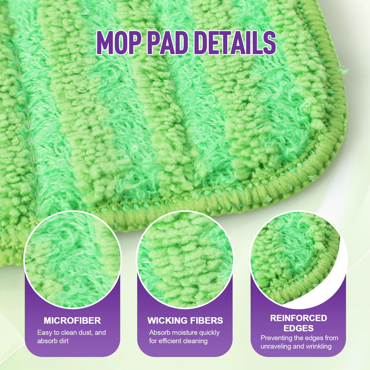 Reusable Mop Pads for Swiffer WetJet, 6 Pack