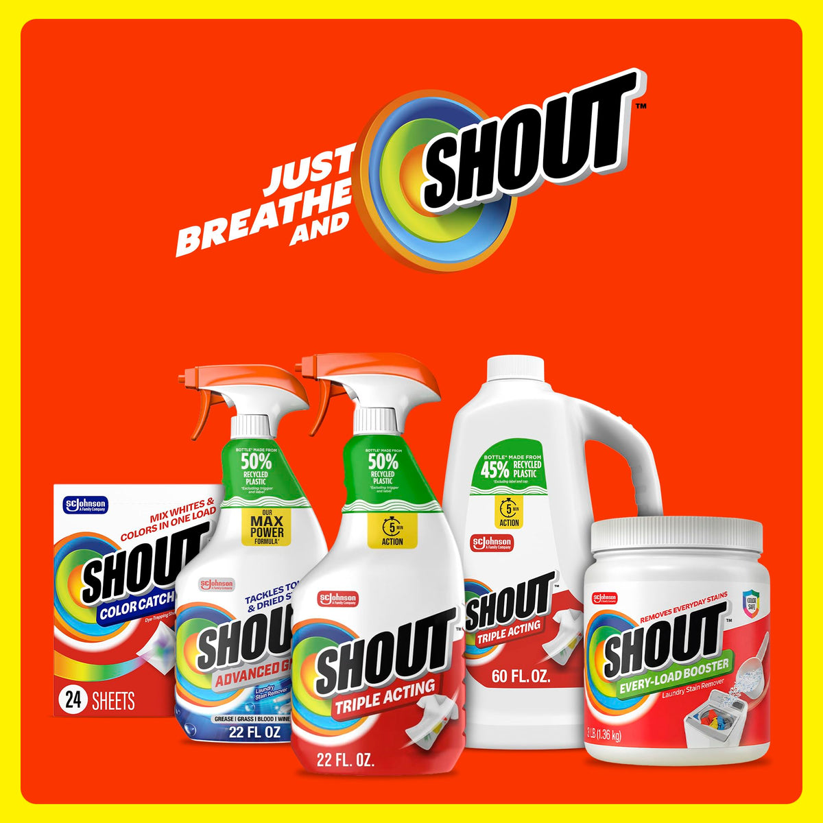 Shout Triple-Acting Active Enzyme Laundry Stain Remover Spray, 22oz