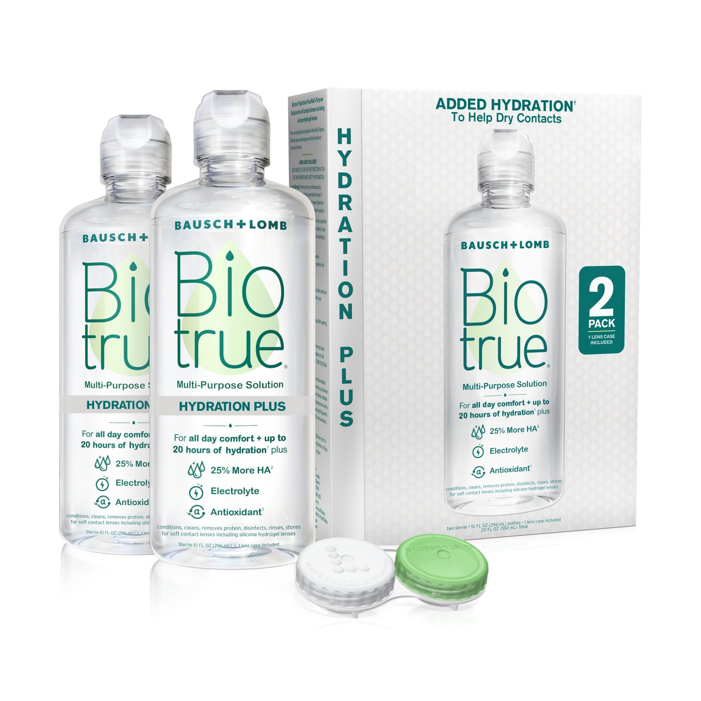 Biotrue Hydration Plus Multi-Purpose Contact Lens Solution, 10 oz 2 Pack