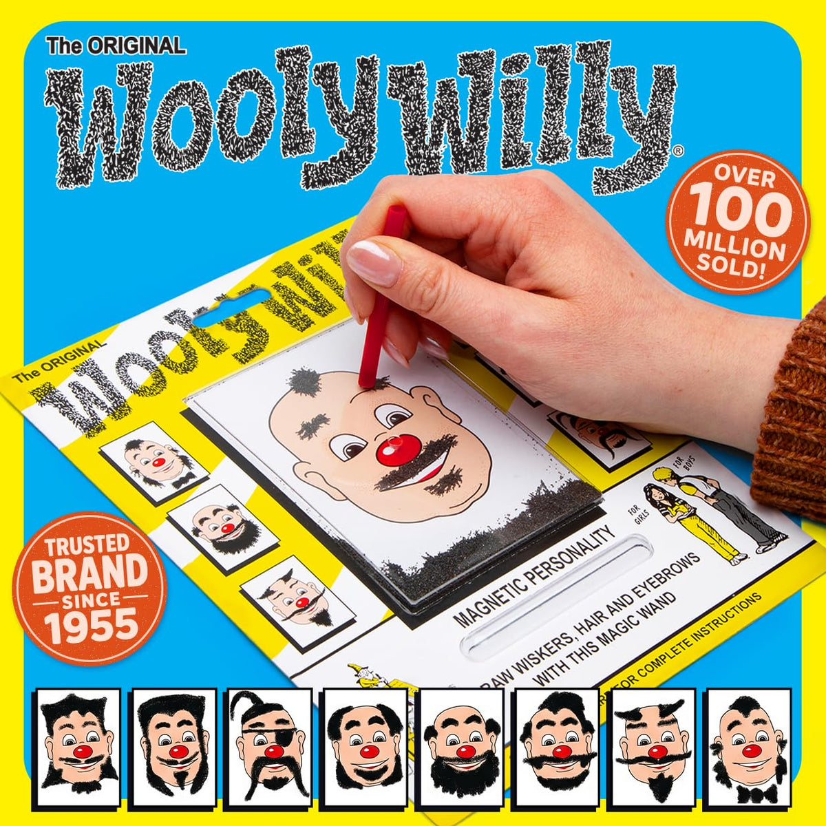 Wooly Willy Original, Favorite Retro Toys for Boys & Girls - 3 4 5 6 7 8 Year Old Boy Birthday Gifts - Toys for 4 Year Old Boy - Car Travel Road Kids Game - Travel Essentials Games for Ages 3+
