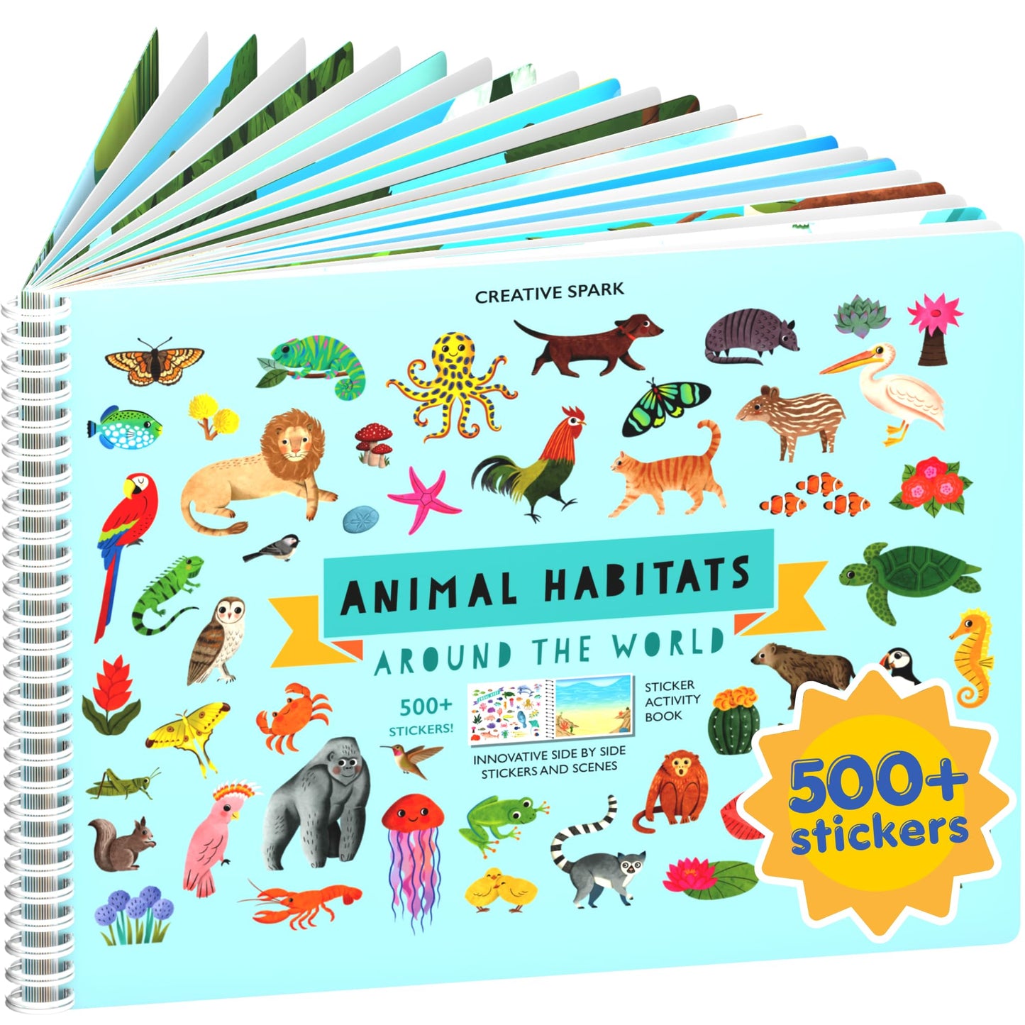Cupkin Animal Habitats Coloring & Sticker Activity Book | 500+ Stickers