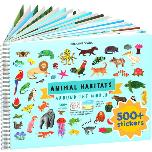 Cupkin Animal Habitats Coloring & Sticker Activity Book | 500+ Stickers