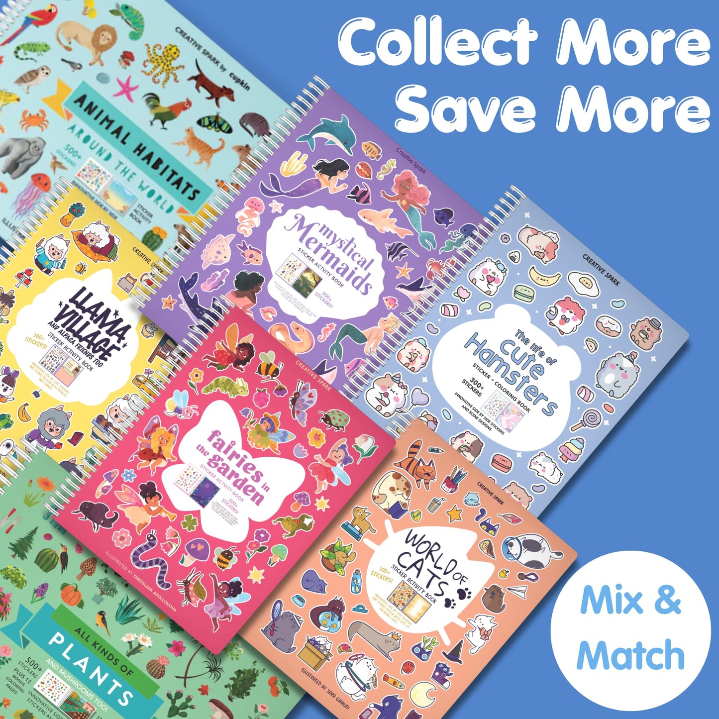 Cupkin Animal Habitats Coloring & Sticker Activity Book | 500+ Stickers