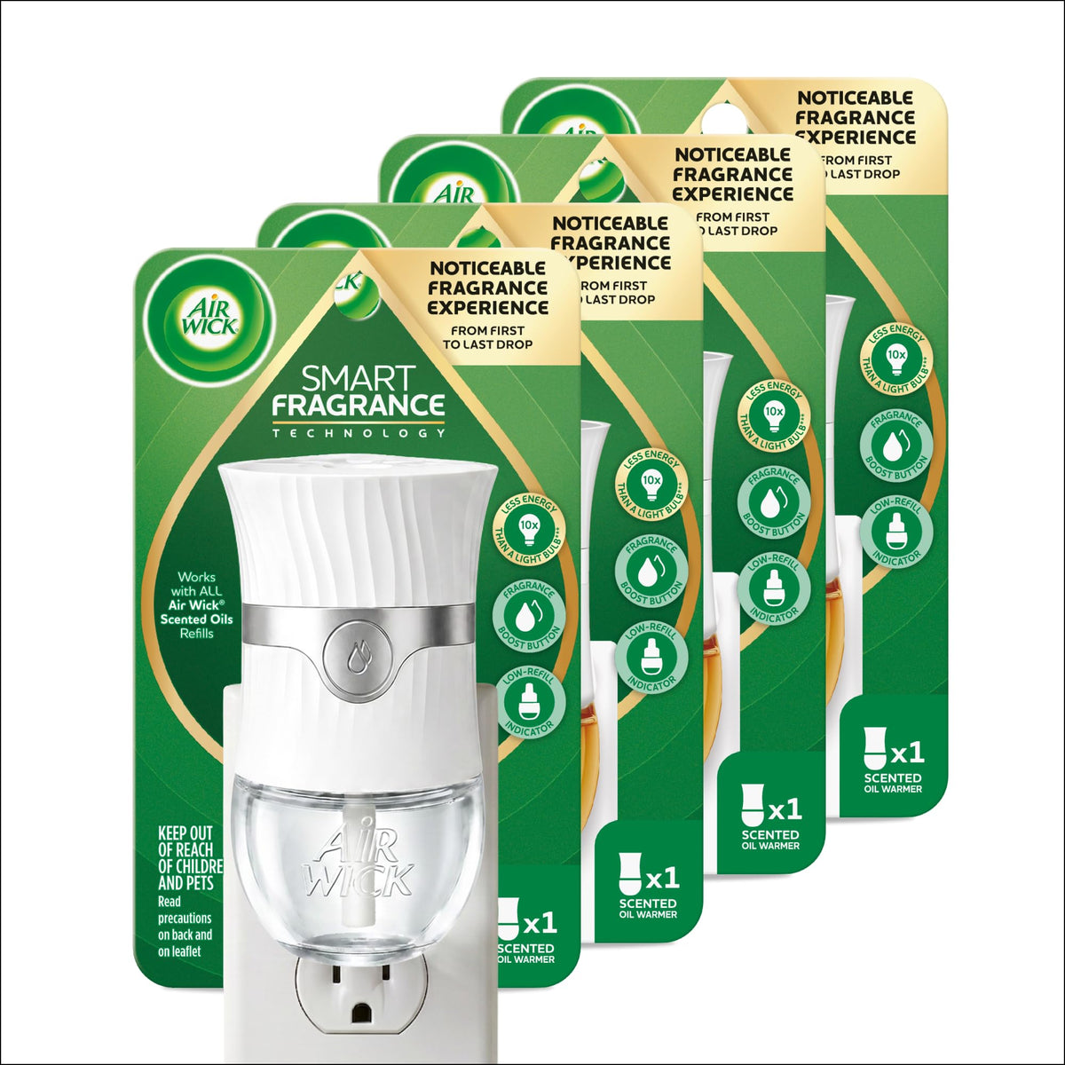 Air Wick Plug in Scented Oil Advanced Gadget, 4 Count, White