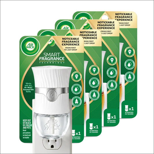 Air Wick Plug in Scented Oil Advanced Gadget, 4 Count, White